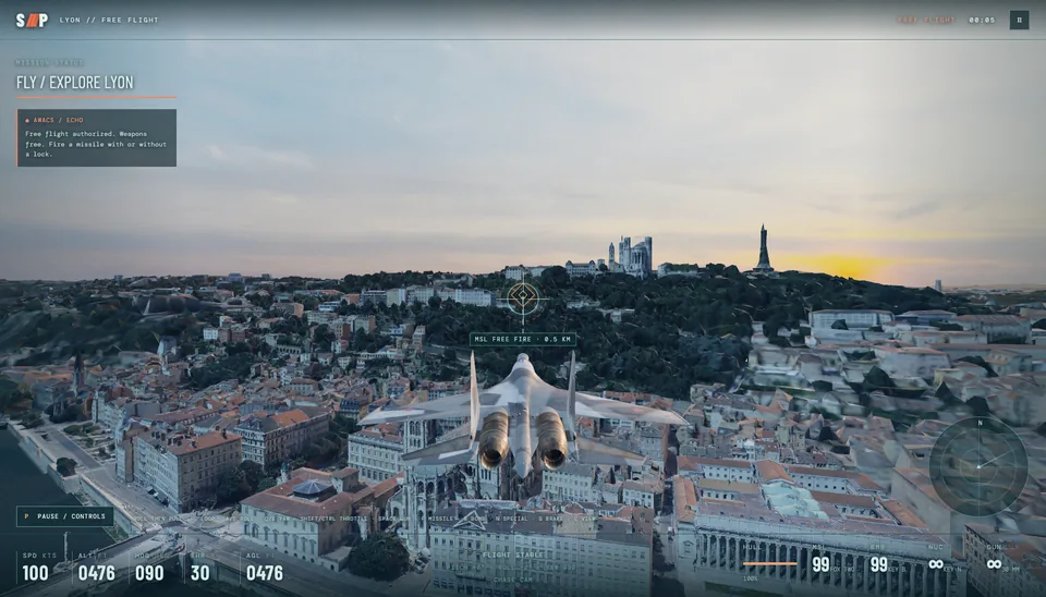 Gameplay view of Lyon